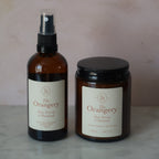 The Orangery pear and freesia scented candle and 100ml room mist gift set by Floral Stories